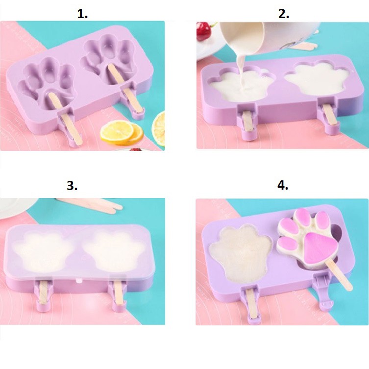 TOKOMUDA Cetakan Ice Cream Karakter Mold Dapur Silikon Cetakan Pudding Jelly Bahan Silikon lds78