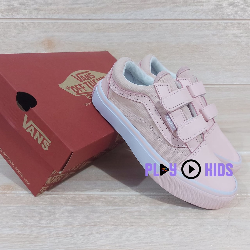 SEPATU ANAK PEREMPUAN | SEPATU SNEAKER ANAK PEREMPUAN | SEPATU V4N5 ANAK OLD SKO0L VELCRO DAN TALI SIZE 21-35