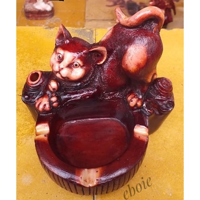 ASBAK ROKO UNIK KUCING/NATURAL/HOME DECORATION