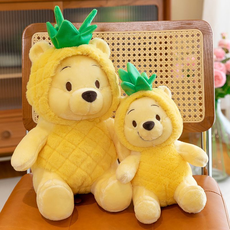 Lembut Cuddly Pineapple The Pooh Bear Mainan Mewah Kuning Xmas Anak Hadiah