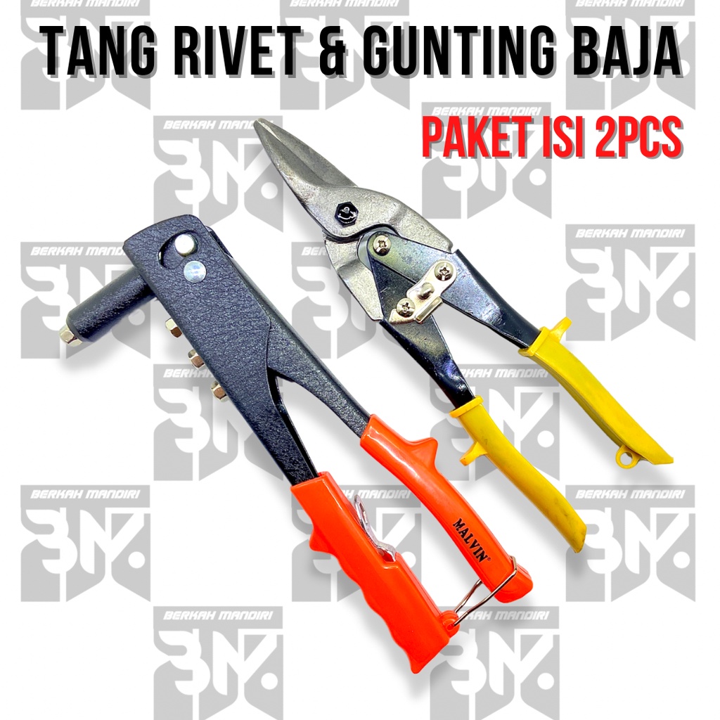 PAKET!! TANG RIVET WANLY &amp; GUNTING BAJA HOLLOW WANLY (SATU PAKET ISI 2PCS)