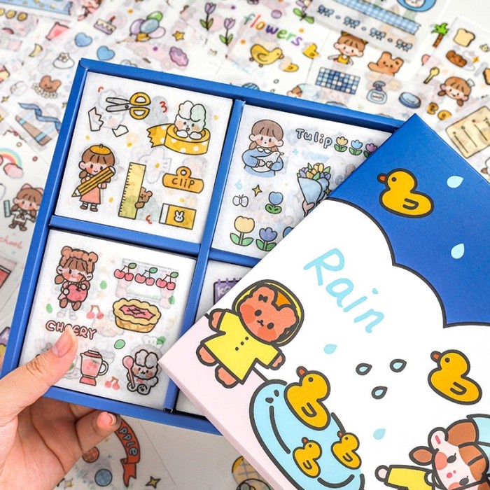 

>>>>>] Lilbil diy sticker set box tempelan prakarya stickers korea style
