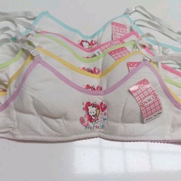 Miniset kait anak remaja perempuan kait 2 bra remaja bh remaja dewasa katun lembut busa tipis nempel