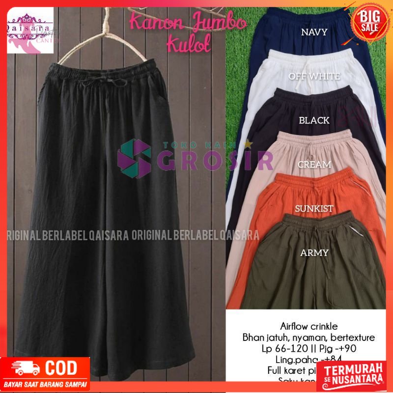 KULOT KRINKLE JUMBO///CULLOTE WANITA CRINKLE AIRFLOW KEKINIAN