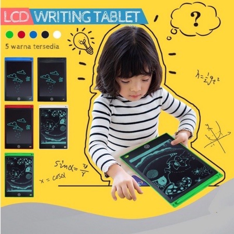 LCD Drawing Writing Tablet Mainan Papan Tulis Hapus Board Digital Pad Edukasi Pen Gambar