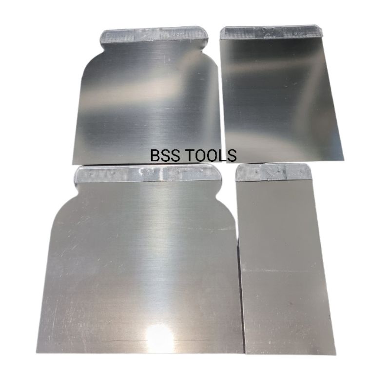 Kapi Kape Pisau Dempul Cat Plamir Plat Stainless Steel Asli Set 4pcs