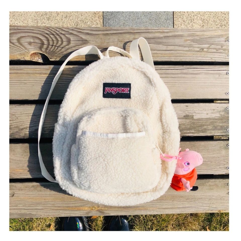 ✴▣Jasper Plush Bag Domba Wol Tas Jansport Ransel Kecil Tas Sekolah Ransel Mini Tas Wanita