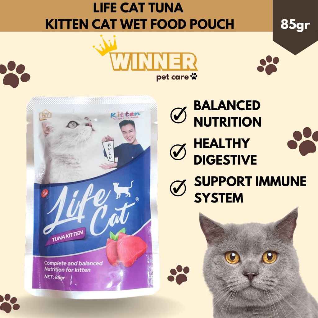 Life Cat Tuna Kitten Cat Wet Food Pouch 85gr