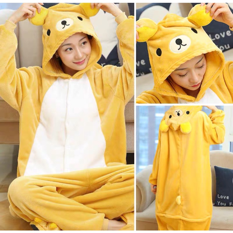 BAJU ONESIE BONEKA RILAKKUMA PIYAMA KOSTUM