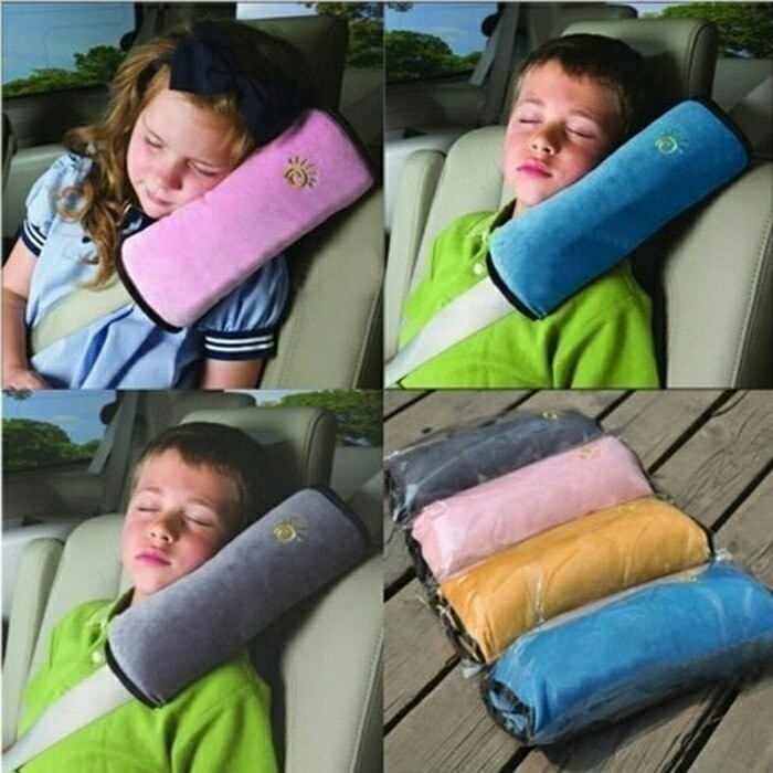 Bantal Headrest Kepala Sabuk Pengaman Mobil Car Seat Belt Pillow