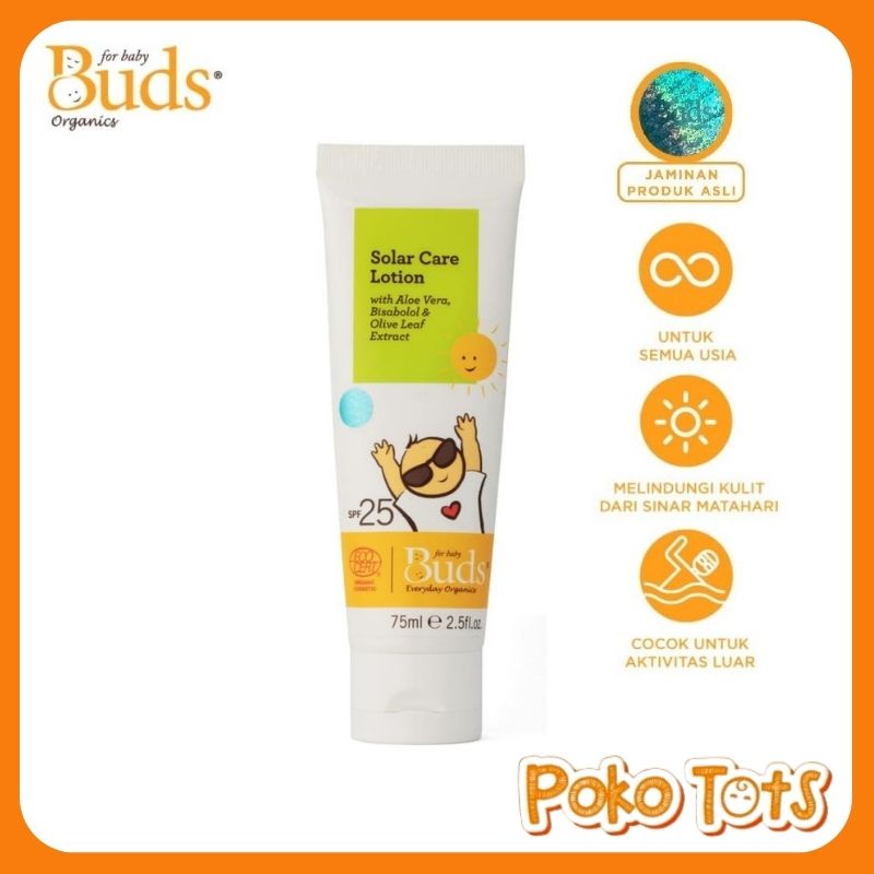 Buds Organics Solar Care Lotion With SPF25 75ml Krim Pelindung Kulit Sun Care BEO Everyday Organic