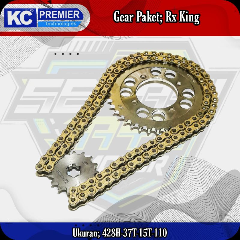 KCP GEAR PAKET RXK (428H-37T-15T-110L) / KC PREMIER GIR SET RXK 428H-37T-15T-110L