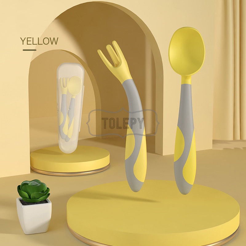 Baby Food Training / Alat Makan Training Anak / Sendok Garpu Silicone