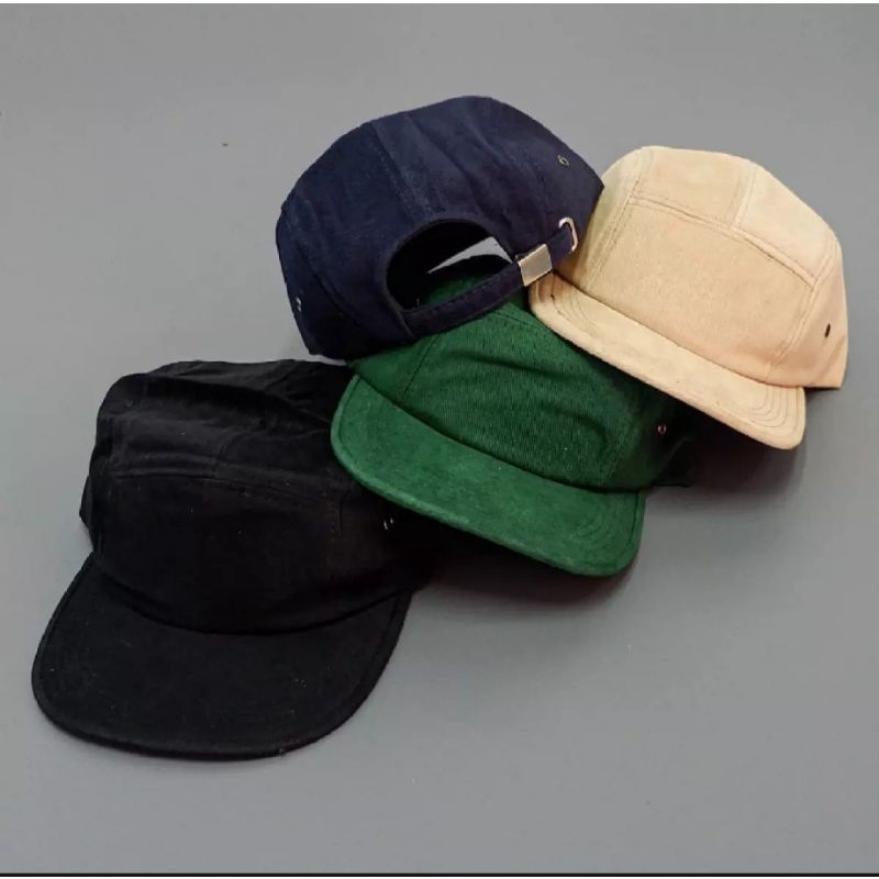 Topi Panel 5 Polos Dewasa