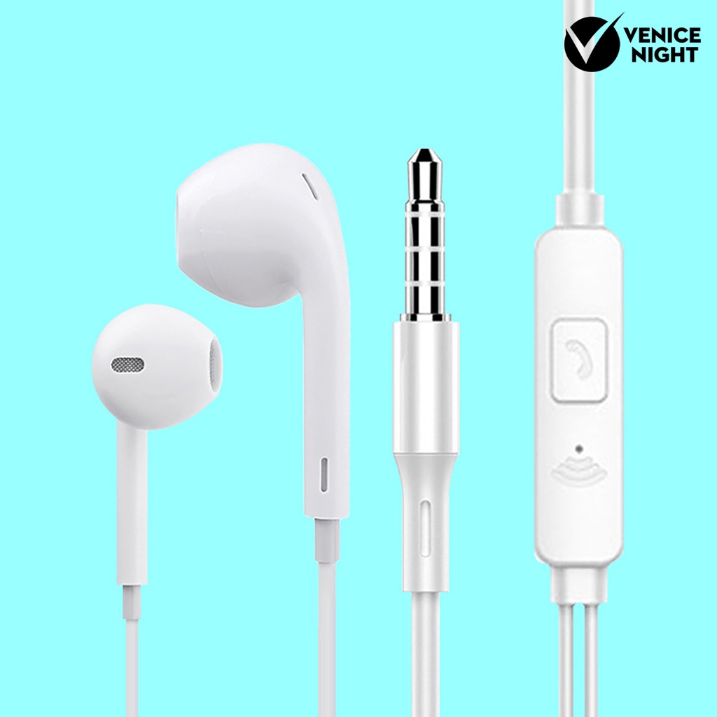 (VNEP) (Berkabel) Earbud High Fidelity Intelligent Noise Cancelling Life Waterproof 3.5mm In-ear Student Surround Gaming Earbud untuk Lari