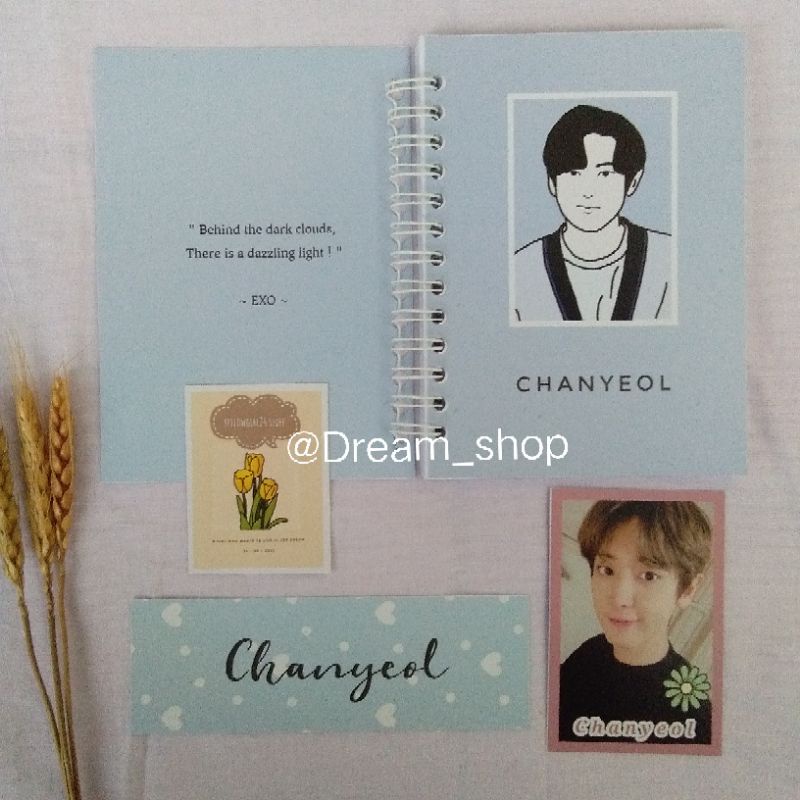 

Note book A6 Kpop fanmade EXO / fankit kpop ( gratis pc dan book mark )