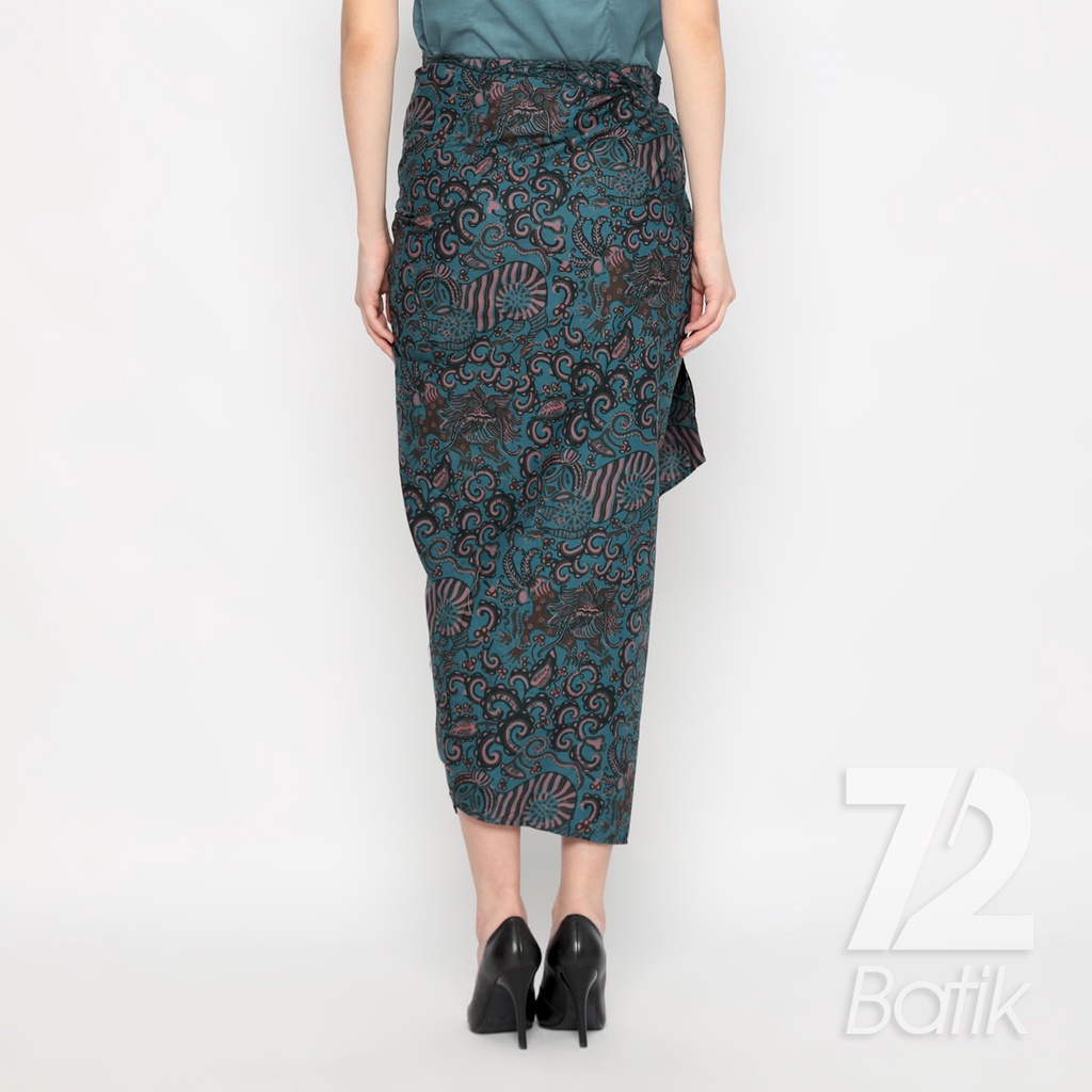 ROK BATIK SPAN Skirt Lilit Kebaya Instan Modern Wanita Motif Balian Biru Aqua Tosca Toska 723141 Cap 72 - Rok Batik Lilit Bawahan Skirt Kamen Kebaya Songket Batik Panjang Plisket Span Instan Jadi Bali Lembaran Premium Modern Untuk Wanita Kondangan