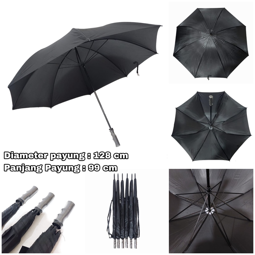 PAYUNG GOLF HITAM LUAR DALAM NG-080