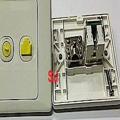RJ45+TV Faceplate Panel Outlet Socket