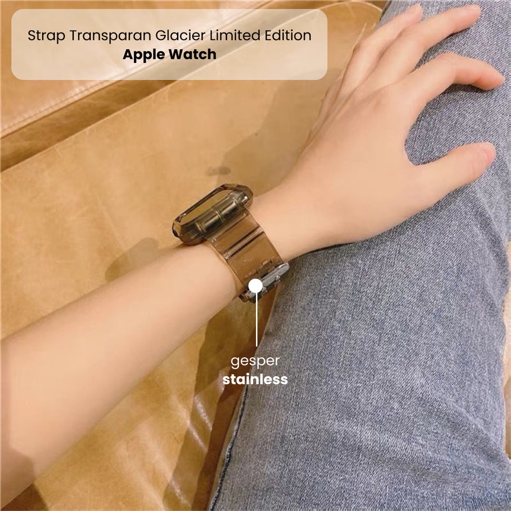 Strap Apple Watch Glacier Transparent iWatch 360° Protective TPU Band Limited Edition