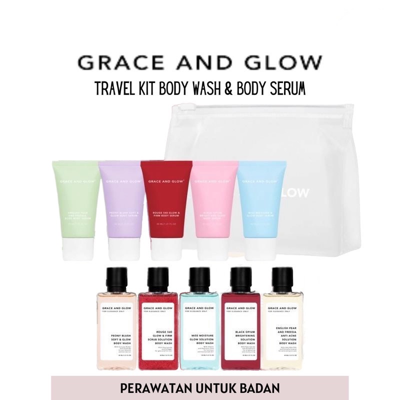 Grace and Glow Travel Kit Body Wash dan Body Serum