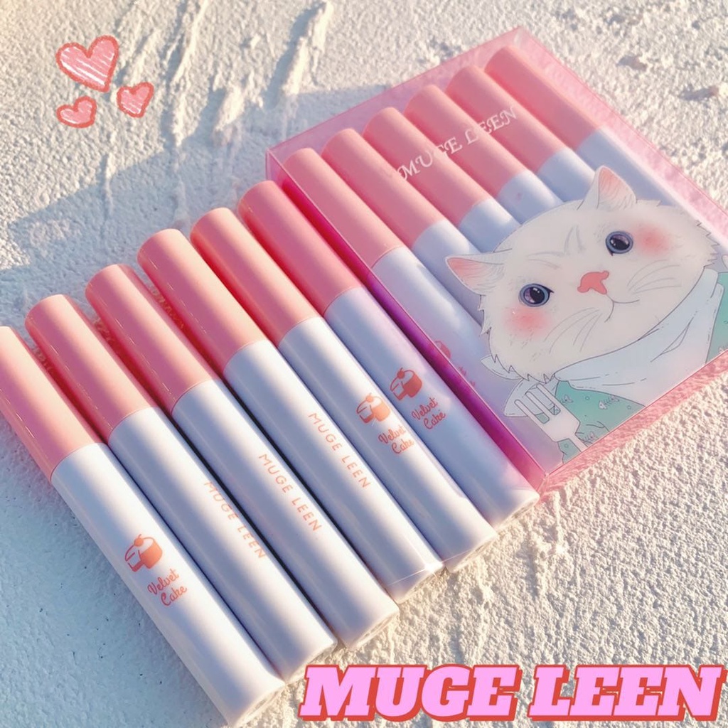 [PER 6 PCS] Mugeleen Velvet Cake Lip Gloss Matte