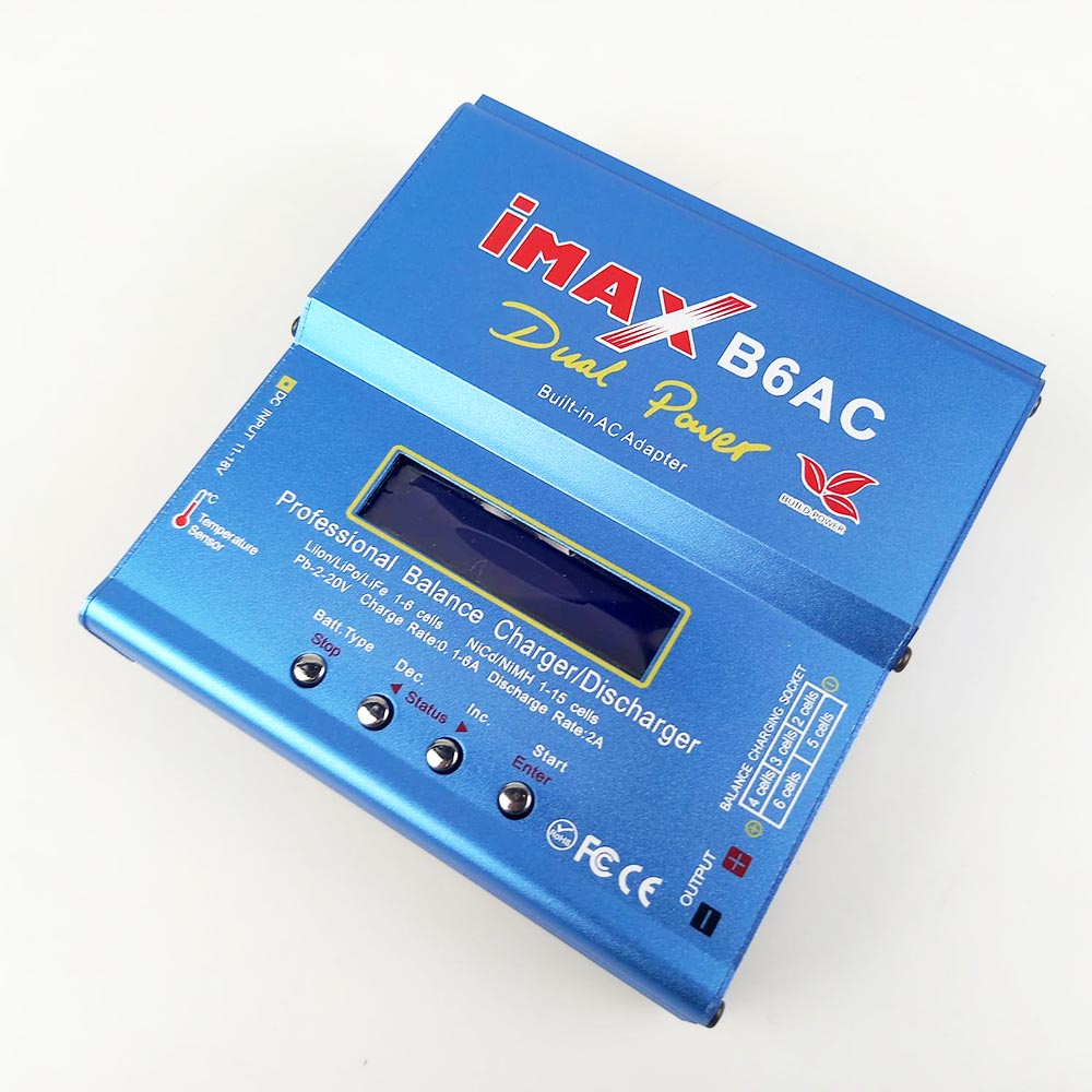 IMAX B6AC Charger Baterai LiPo dengan AC Adapter Integrated - OMBT27BL Blue