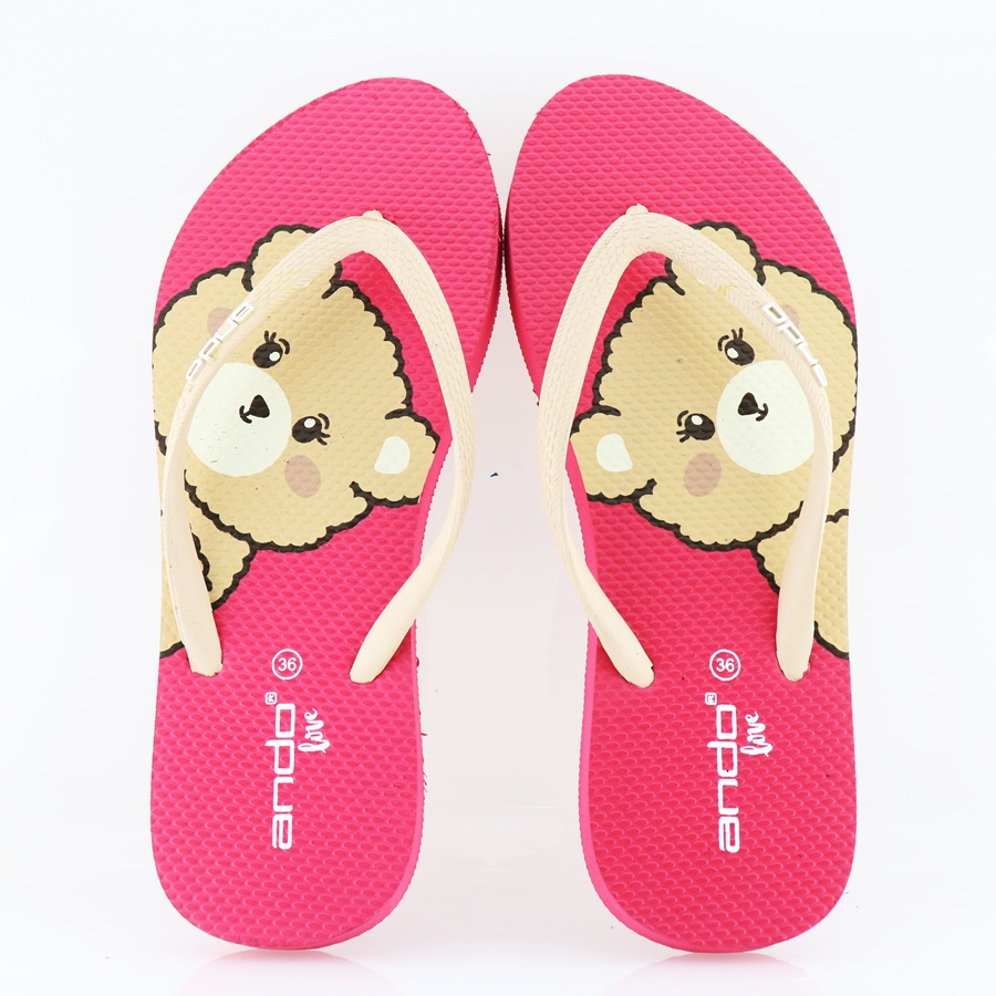 NEW Ando Coco Bear Fusia - Sandal Jepit Wanita Terbaru 2022