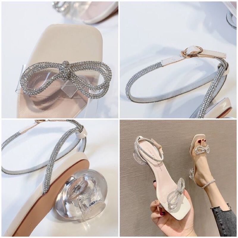 SG1882 syafniegalery sepatu heels pesta import wanita transparent blink 21908