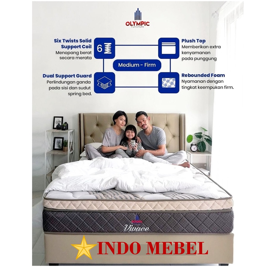 SET Springbed Olympic Vivace POCKET Spring ( FULLSET ) READY MAKASSAR PROMO