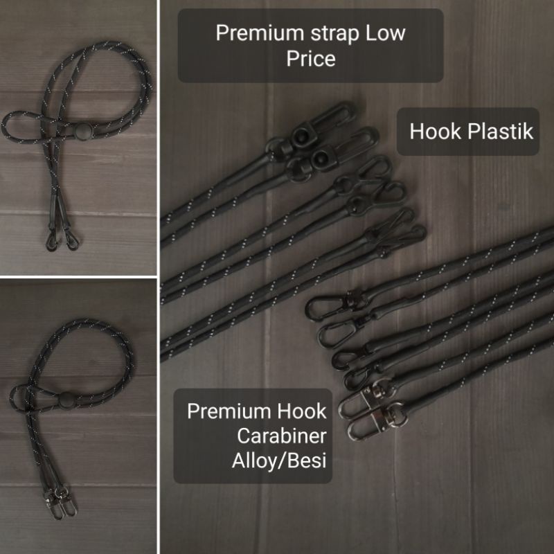 Tali Kalung Strap Konektor Masker Paracord Prusik 4mm Pria Wanita Premium Hook