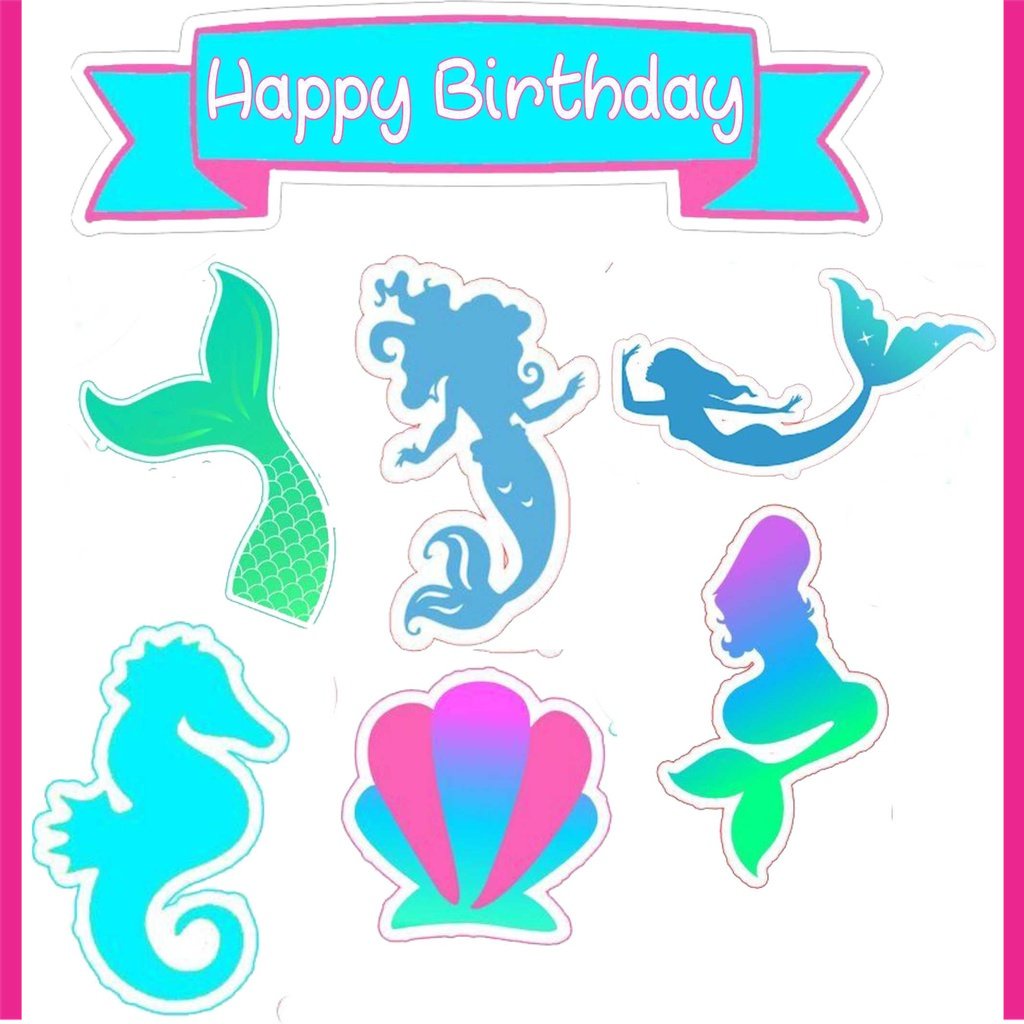 

BIGBAG TOPPER CAKE ULANG TAHUN / HIASAN KUE MERMAID
