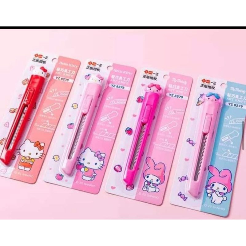 

cutter hello kitty merah pink melody pita biru melody pita pink impor