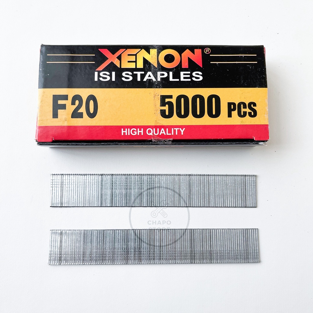 Xenon refill isi mesin staples steples paku tembak F10 F15 F20 F25 F30 refill air nailer stapler gun