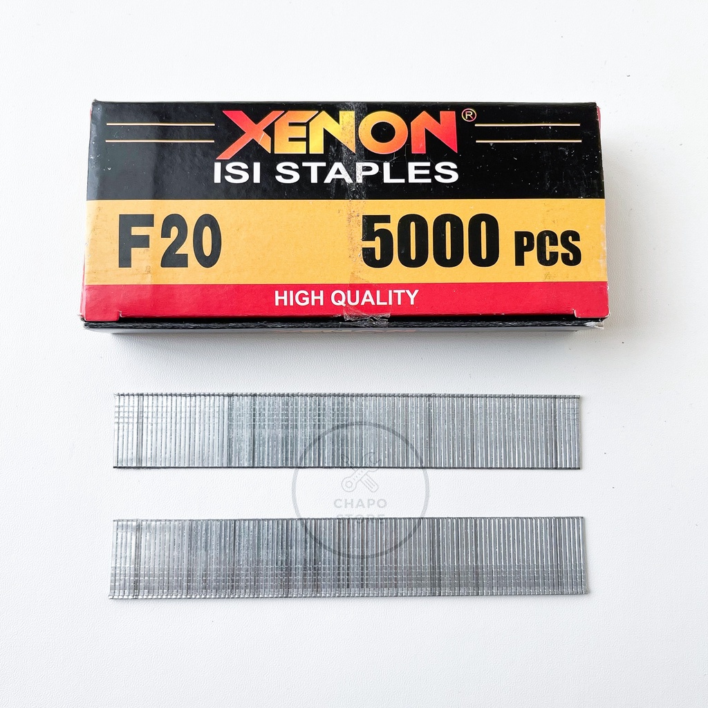 Xenon refill isi mesin staples steples paku tembak F10 F15 F20 F25 F30 refill air nailer stapler gun