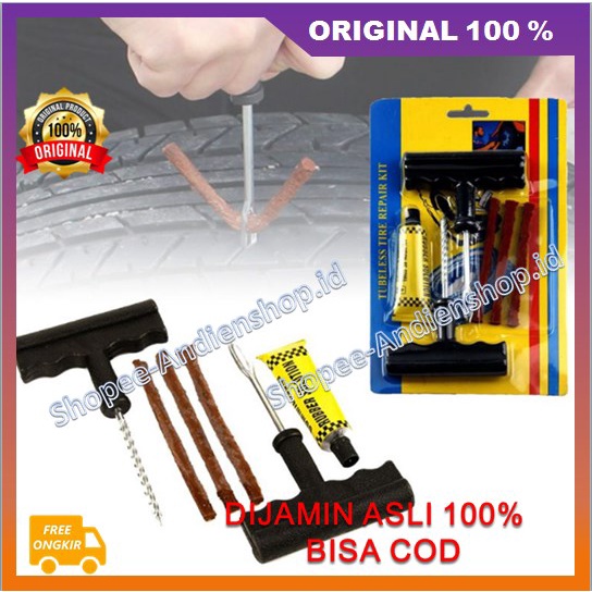 BELI 1 GRATIS 1 Alat Tubles Ekstra Alat Tambal Ban Tubles Alat Tambal Ban Tubeless Tubles Bocor Kemp