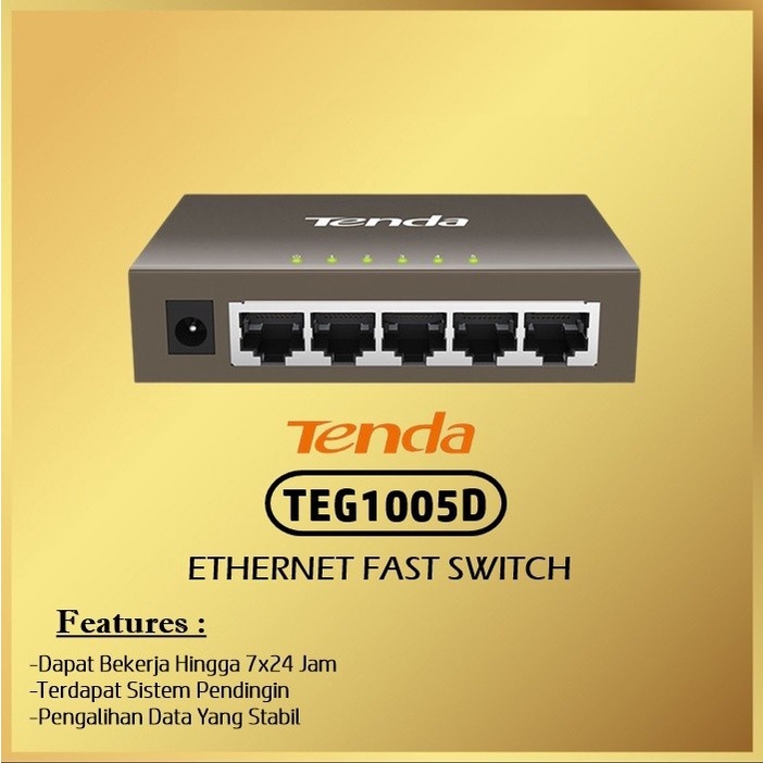 Tenda TEG1005D 5-port Ethernet Gigabit Switch Hub TEG 1005D TEG10005 D