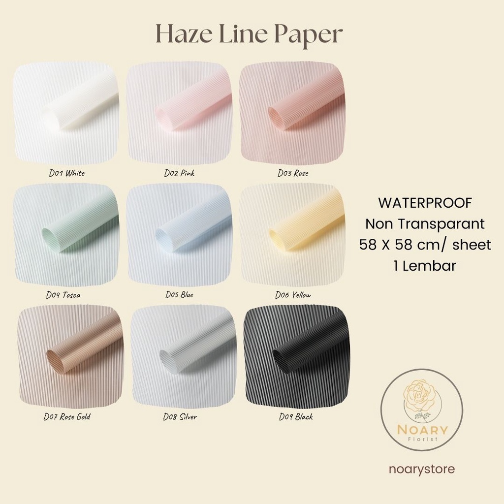 Haze Line Paper Wrapping Kertas Bunga Cellaphane Kertas Kado Paperwrap Bungkusan Bunga / Flower Wrapping / Cellophane / Wrap / Kertas Bunga / Kertas Kado / Flower Paper / Kertas Grosir / Kertas Import / Kertas Cellophane / Florist / Buket Bunga / Florist