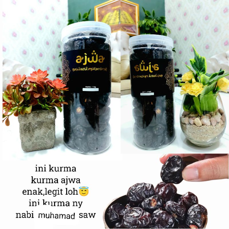 

ini kurma ajwa isi 800 gram asli madinah mekah kurma nabi muhamad saw . kurma legit klas premium aultan