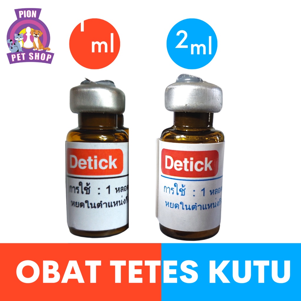 Detick Obat Tetes Kutu Kucing dan Anjing 1 ml &amp; 2 ml