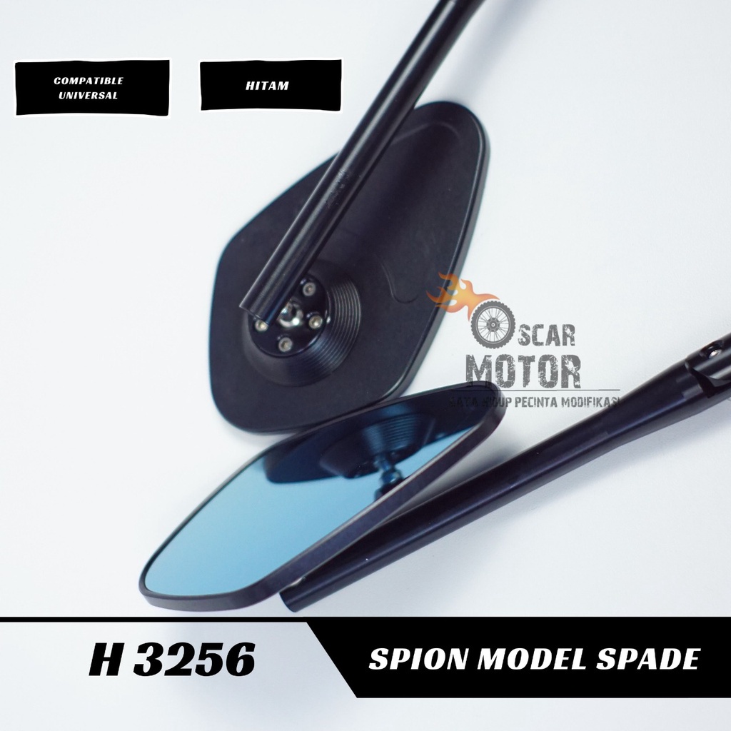 KACA SPION MOTOR MODEL DAUN REAR MIRROR SPADE MODEL SEPION DAUN UNIVERSAL   By Mega_Racing