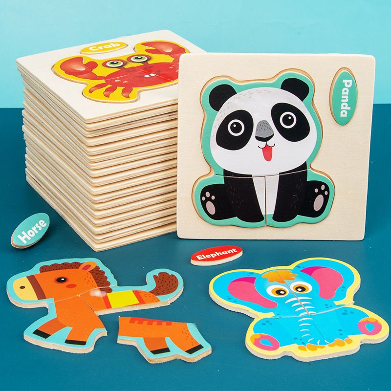 Mainan Edukasi Anak WOODEN COGNITIVE PUZZLE Kayu Puzzle Jigsaw Puzzle