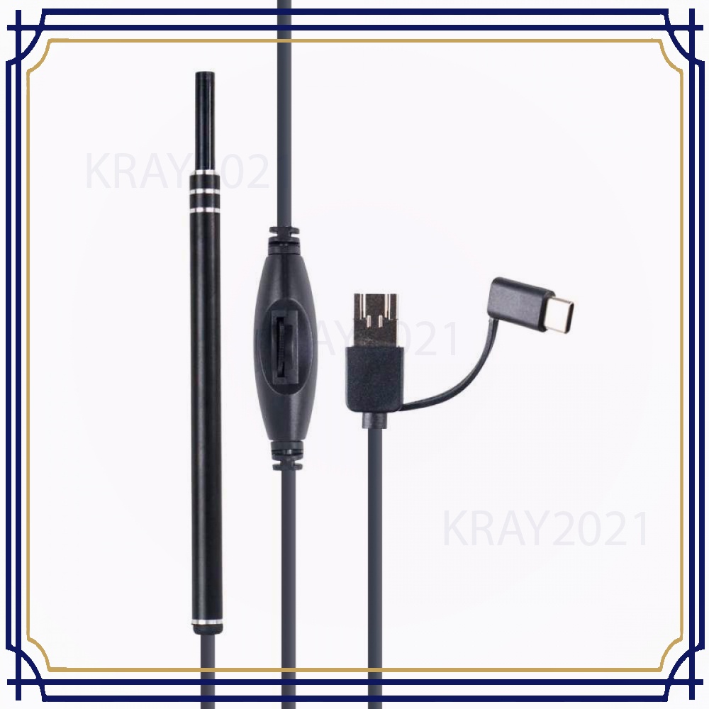 TaffOmicron 3 in 1 Kamera Endoscope HD Visual USB Earpick 6LED - JC-7MM