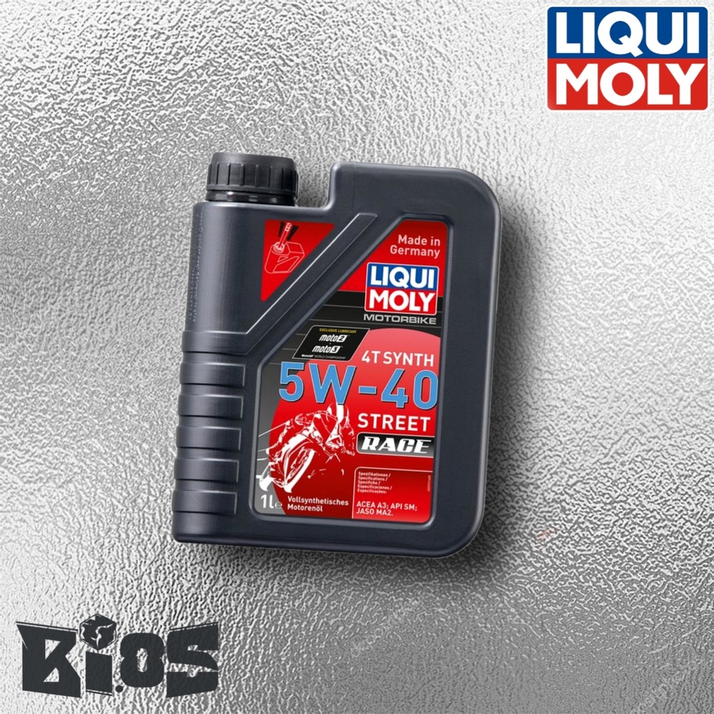 LIQUI MOLY STREET RACE 5W40 4T 1L FULLY SYNTHETIC OLI MOTOR 4T IMPORT ORIGINAL 100%