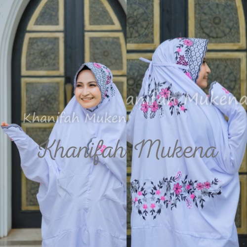 Mukena Mukenah Rukuh Rukoh Santri Lajuran Terusan Langsungan Terusan Katun Jepang Mutiara Santriwati