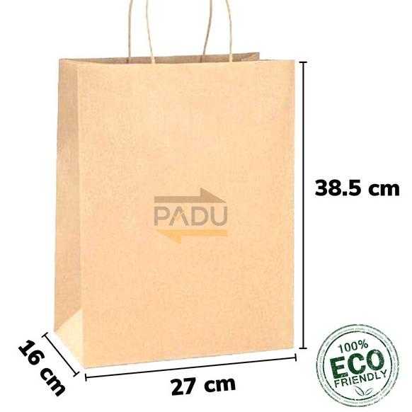 

Grocery Bag + Tali 27x16x38.5 cm - SOS Paper Bag / Kantong Belanja