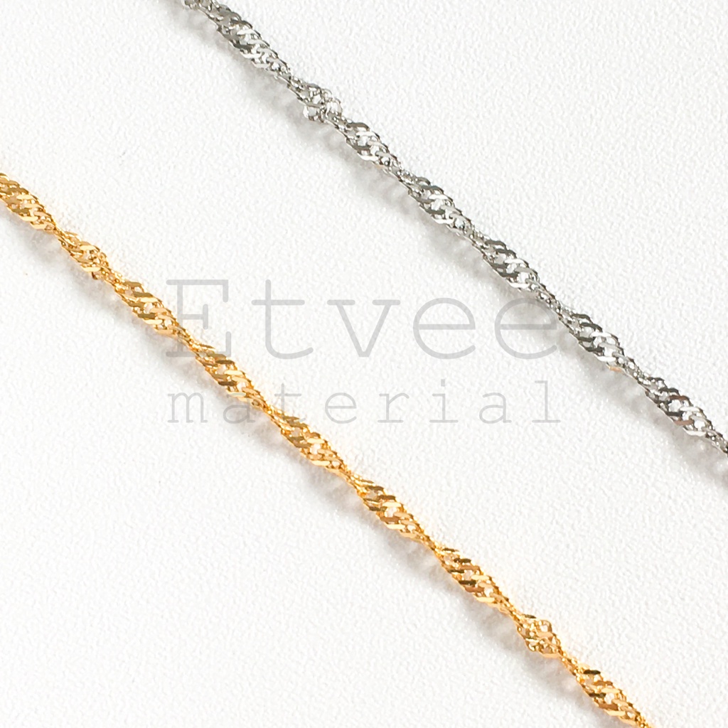 (METERAN) Rantai wave twist chain stainless steel anti karat
