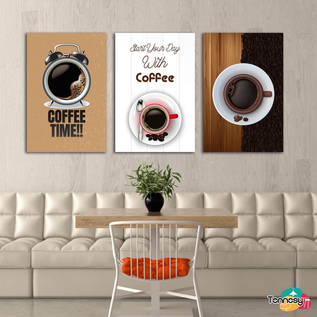 HIASAN DINDING WALL DECOR PAJANGAN POSTER DEKORASI KAMAR RUMAH KOPI ABOUT COFFEE