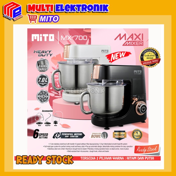 MITO STAND MIXER MX700 KAPASITAS 7 LITER