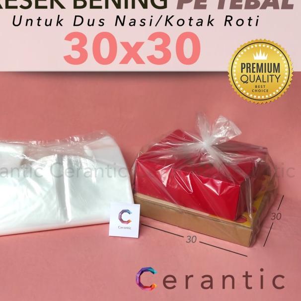 

Kresek Bening Transparan 30x30 PE TEBAL untuk Box Dus 30x30 cm